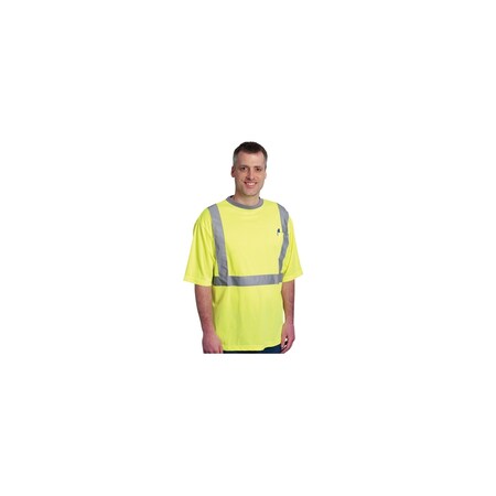Pip CLASS 2 SHORT SLEEVE T-SHIRTCREW NECK, CHEST POCKET LY, PK 50 312-1200-LY/4X